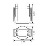ESYLUX Montagewinkel ws mt Zubehör COMPACT MINI HOLDER SAPP WH