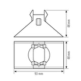 ESYLUX Montagewinkel sw mt Zubehör COMPACT MINI HOLDER WEC BK