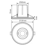 ESYLUX Präsenzmelder-Bus KNX Einb ws PD-FLAT 360i/8 LARGE ROUND WHITE FM v58-