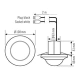 ESYLUX Präsenzmelder 0-360° UP ws IP20 Compact PD-C 360i/24 WAGO WINSTA CodeA P