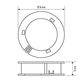 ESYLUX Deckeneinbauset Ersatzteil COMPACT MINI MOUNTING SET 8/12