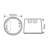 ESYLUX Aufputzgehäuse sw mt Zubehör COMPACT APC MOUNTING BOX IP20 SM BK
