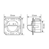 ESYLUX Präsenzmelder-Bus KNX UP 90-180° Compact PD-C 180i KNX ws 1,1m