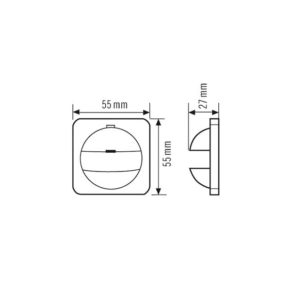 ESYLUX Abdeckung ws Zubehör Zubehör COVER BER MOD2 IP20 WH