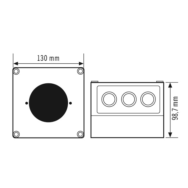 ESYLUX Aufputzgehäuse gr Zubehör COMPACT APC MOUNTING BOX IP54 SM GY