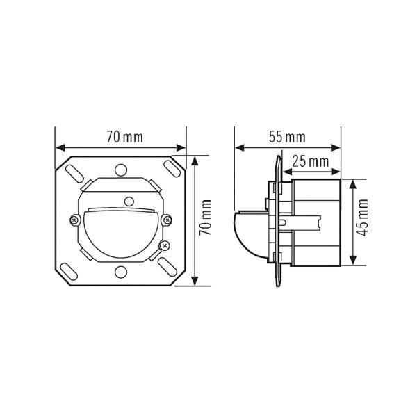 ESYLUX Präsenzmelder 0-180° UP ws IP20 Compact PD-C 180i/16 UC Präsenzmelder
