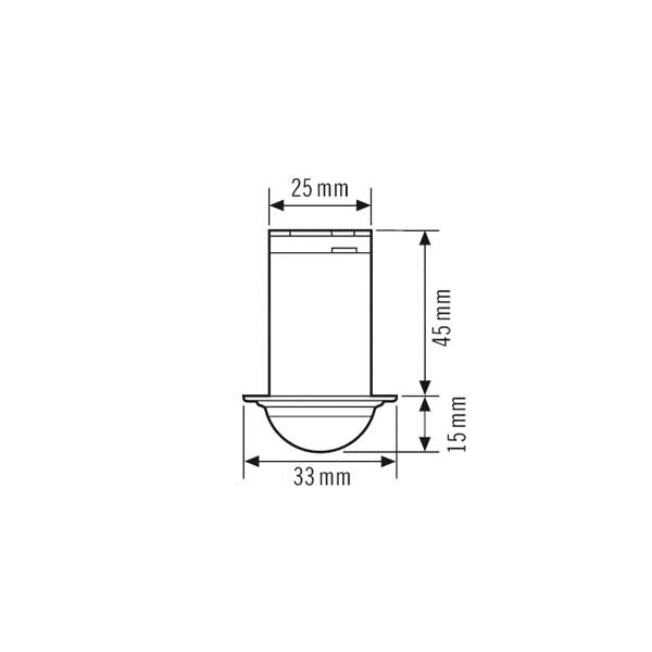 ESYLUX Präsenzmelder 0-360° UP opal IP55 Compact MINI PD-C 360i/8 mini UC Präsenz