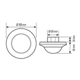 ESYLUX Präsenzmelder-Bus DALI UP v0-180° Compact PD-C 360i/24 DUO DALI 0-360° 3m