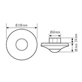 ESYLUX Präsenzmelder-Bus KNX UP v53-106° PD-C 360i/8 KNX UP BK 180-360° sw 3m