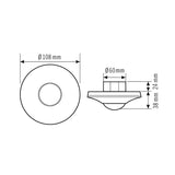 ESYLUX Präsenzmeldersensor UP 0-360° ws Compact PD-C 360i/8 ELC IP20