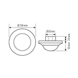 ESYLUX Präsenzmeldersensor UP 0-360° ws Compact PD-C 360i/24 ELC IP20