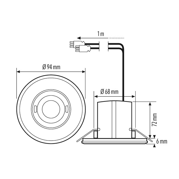 ESYLUX Bewegungsmelder 180-360° UP ws FLAT MD--E 360i/8 RW WIELAND GST18 BWM