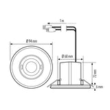 ESYLUX Bewegungsmelder 180-360° UP ws FLAT MD--E 360i/8 RW WIELAND GST18 BWM