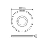 ESYLUX Abdeckung sw mt Zubehör Zubehör FLAT COVER LARGE ROUND BK