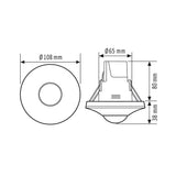 ESYLUX Präsenzmelder-Bus DALI UP sw 3m PD-C 360bt/8 APC10 PS plus DALI-2 B v53-