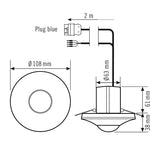 ESYLUX Präsenzmelder-Bus DALI UP ws 3m PD-C 360/8 BMS DALI-2 WINSTA CodeI v53-1