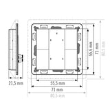 ESYLUX Tastsensor DALI UP ws mt 4f 4pkt PUSH BUTTON x4 DALI-2 WH inkl.Ankoppl