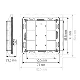 ESYLUX Tastsensor DALI UP ws mt 6f 6pkt PUSH BUTTON x6 DALI-2 WH inkl.Ankoppl