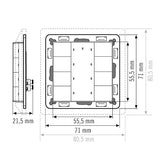 ESYLUX Tastsensor DALI UP ws mt 8f 8pkt PUSH BUTTON x8 DALI-2 WH inkl.Ankoppl