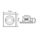 ESYLUX Präsenzmelder-Bus KNX UP v0-180° FLAT PD- 360i/8 SQUARE WHITE KNX 0-360°