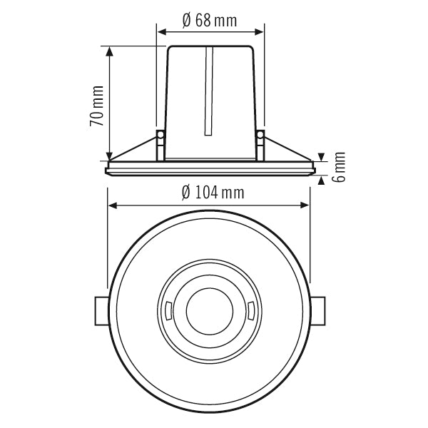 ESYLUX Präsenzmelder-Bus KNX UP v63-126° PD-FLAT 360i/10 DT KNXs LARGE ROUND 180-