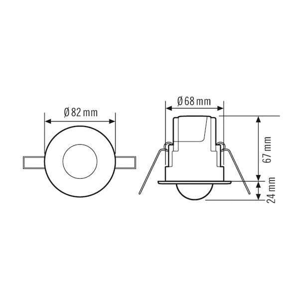 ESYLUX Präsenzmelder 360° UP opal IP40 Compact express PD-CE 360i/8 Präsenzmeld