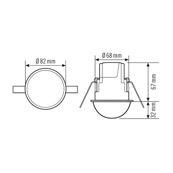 ESYLUX Präsenzmeldersensor 0-360° IP40 Compact express PD-CE 360/24 Slave ws/op