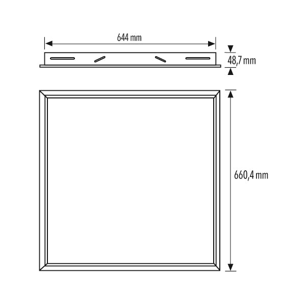 ESYLUX Einbaurahmen ws ST L660,4mm Zubehör MOUNTING FRAME 625 FM WH B660,4m
