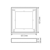 ESYLUX Aufbaurahmen ws ST L627mm B627mm Zubehör MOUNTING FRAME 600/625 SM WH