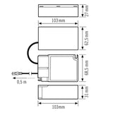 ESYLUX LED-Steuerung 30W 700mA 6-42V dyn DRIVER-SET 30W 700mA RJ45 DALI-2 DALI