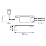 ESYLUX LED-Steuerung 32W 700mA 12-46V DRIVERSET TW 32W 700mA RJ45 WIELAND DALI