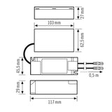 ESYLUX LED-Steuerung 32W 700mA 12-46V DRIVER-SET TW 32W 700mA RJ45 DALI-2 DALI