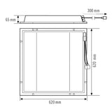 ESYLUX LED-Panel 620x620mm 33W 3000K ws CELINE -2 PNL 625 DDP TR 4000 830 IP 440