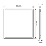 ESYLUX LED-Panel 595x595mm 29W 4200lm ws JUNA PNL 600 DDP OP 4000 830/840 IP 3000