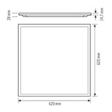 ESYLUX LED-Panel 620x620mm 29W 4000lm ws JUNA PNL 625 DDP OP 4000 830/840 IP 3000
