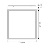 ESYLUX Einbaurahmen ws Alu L659mm B659mm JUNA MOUNTING FRAME 625 FM WH H31mm