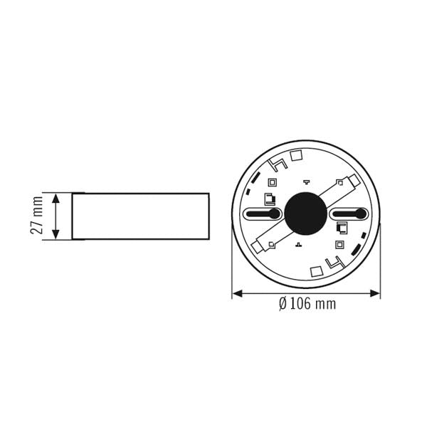 ESYLUX Gehäuse AP 1f Kst ws glz AP-Geh Zubehör PROTECTOR K MOUNTING BOX 27 SM W
