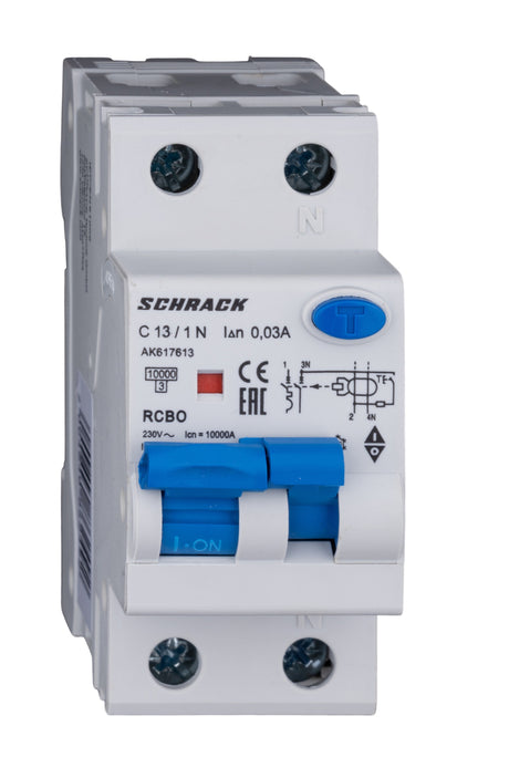 Foto: FI/LS-Schalter 1+N, AMPARO, 10kA, C 13A, 30mA, Typ A