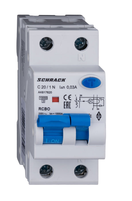 Foto: FI/LS-Schalter 1+N, AMPARO, 10kA, C 20A, 30mA, Typ A