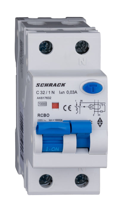 Foto: FI/LS-Schalter 1+N, AMPARO, 10kA, C 32A, 30mA, Typ A