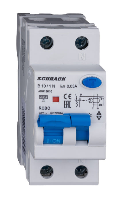 Foto: FI/LS-Schalter 1+N, AMPARO, 10kA, B 10A, 30mA, Typ A