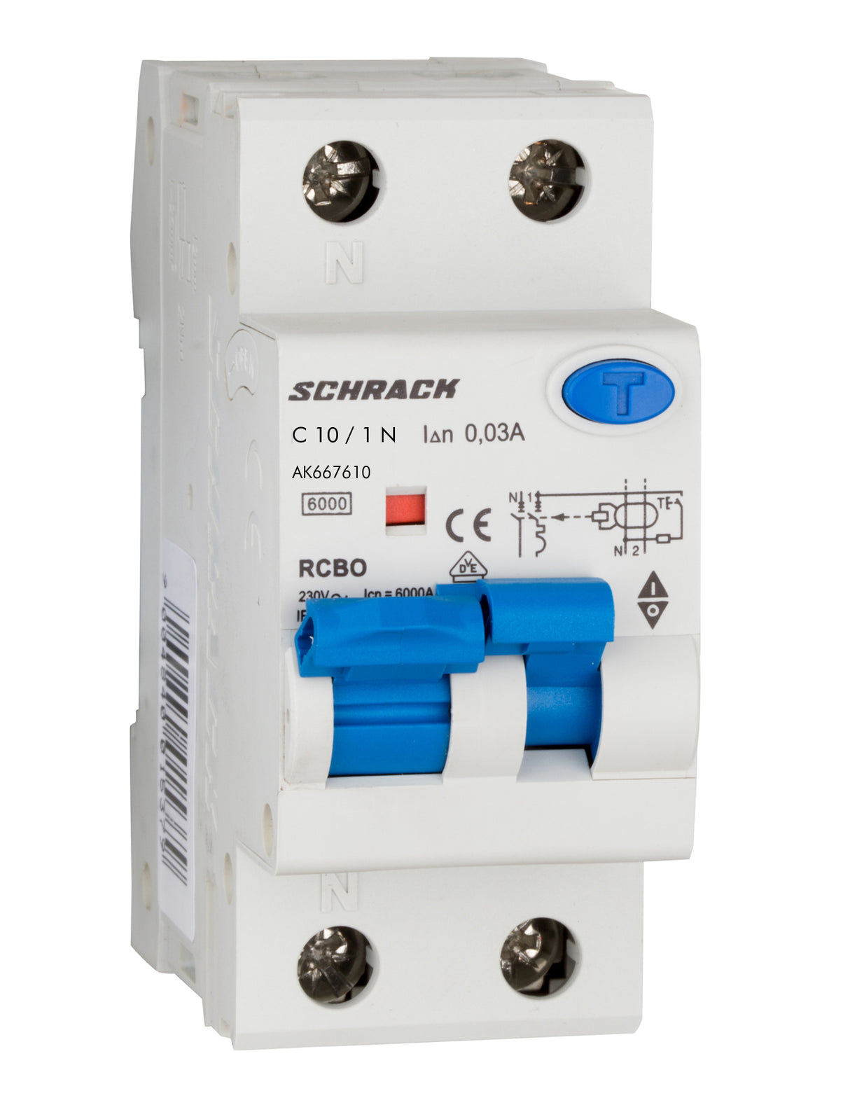 FI/LS-Schalter 1+N, AMPARO, 6kA, C 10A, 30mA, Typ A