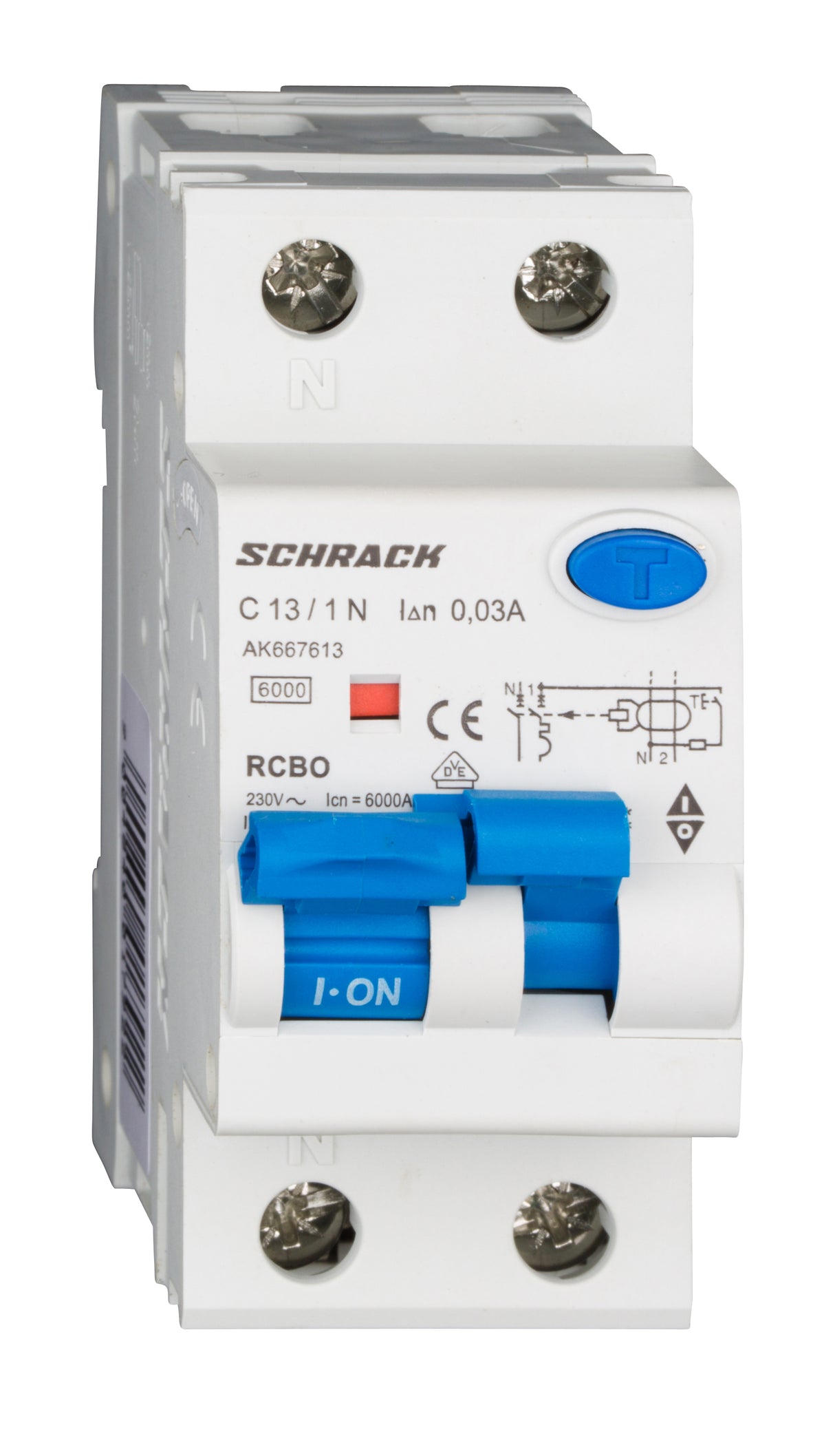 FI/LS-Schalter 1+N, AMPARO, 6kA, C 13A, 30mA, Typ A