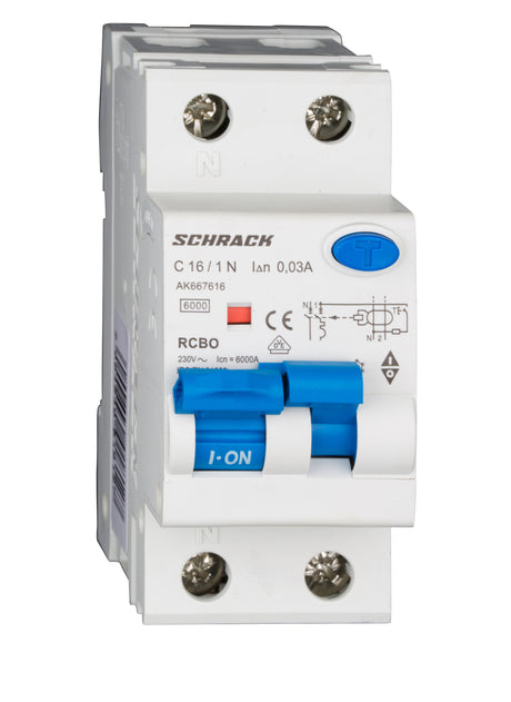 Foto: FI/LS-Schalter 1+N, AMPARO, 6kA, C 16A, 30mA, Typ A