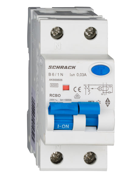 Foto: FI/LS-Schalter 1+N, AMPARO, 6kA, B 6A, 30mA, Typ A