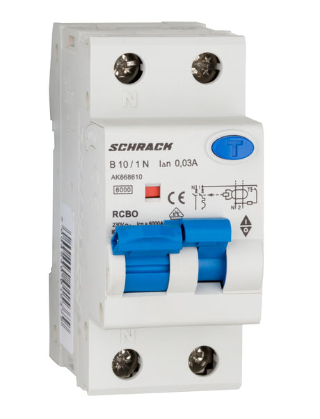 Foto: FI/LS-Schalter 1+N, AMPARO, 6kA, B 10A, 30mA, Typ A