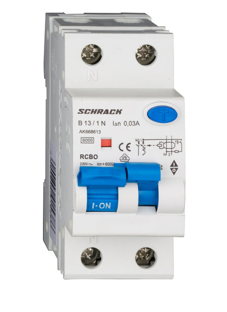 Foto: FI/LS-Schalter 1+N, AMPARO, 6kA, B 13A, 30mA, Typ A