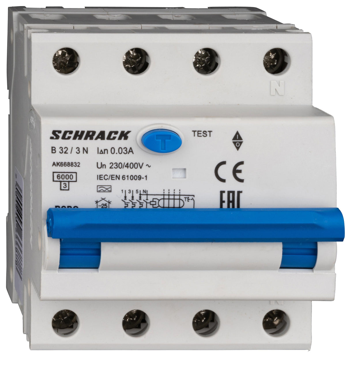 FI/LS-Schalter 3+N, AMPARO, 6kA, B 32A, 30mA, Typ A