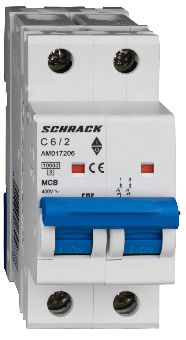 Leitungsschutzschalter AMPARO 10kA, C 6A, 2-polig