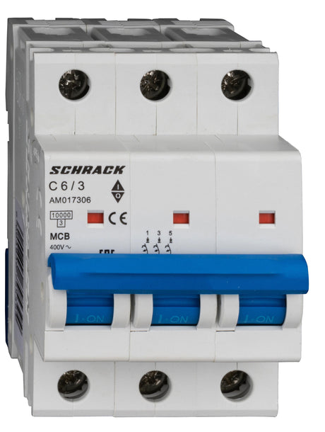 Leitungsschutzschalter AMPARO 10kA, C 6A, 3-polig